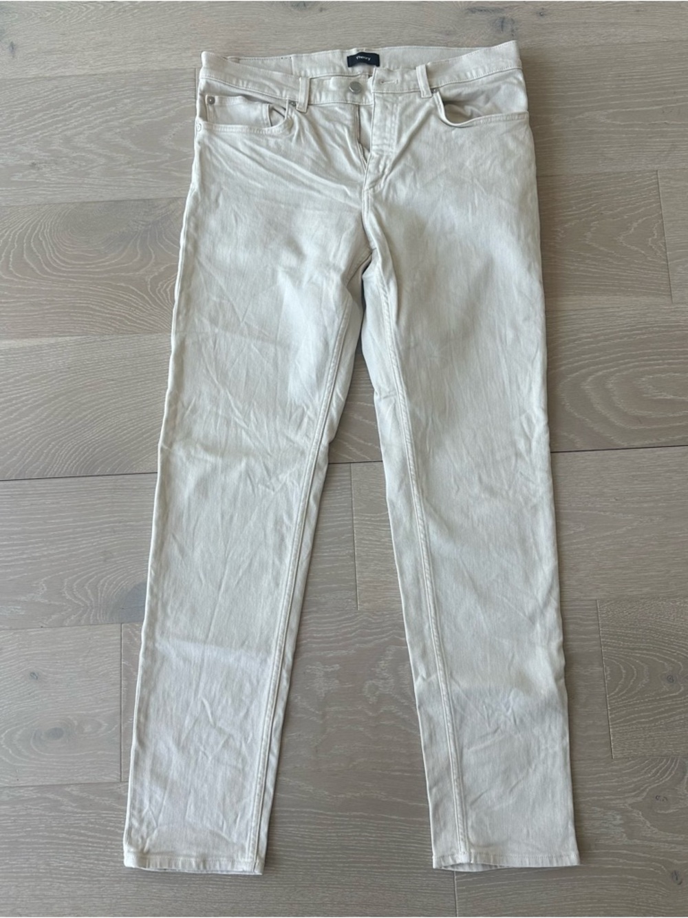 Theory Men’s Slim Straight Size 31 Jeans in Off-White